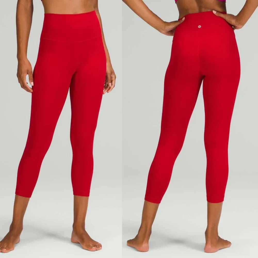 Lululemon Red Align High Rise 22” Cropped Leggings 20145